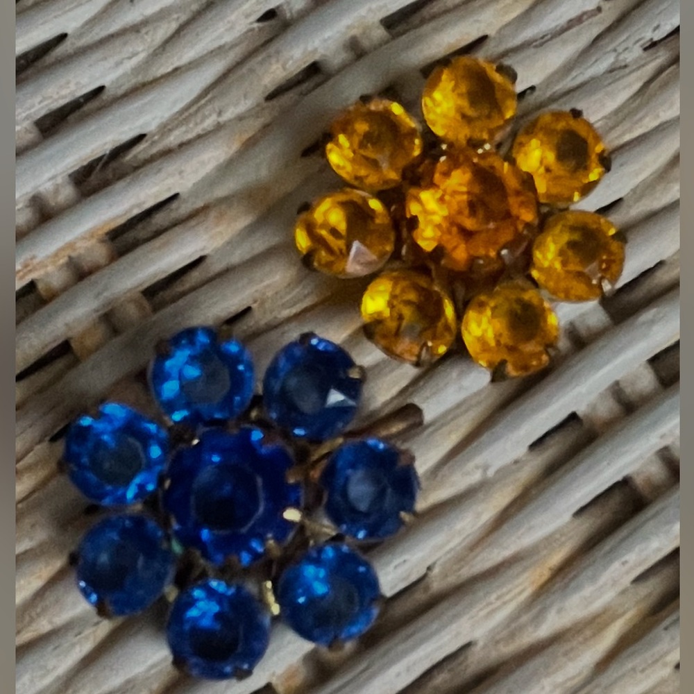 Antique Flowers Brooch Set